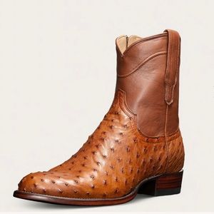 Tecovas The Zane Boot Pecan Brown Ostrich 11 D Brand New NWT